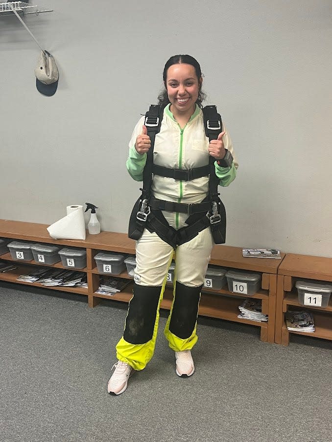 Karina Castillo went skydiving this summer after a year of physical therapy.
