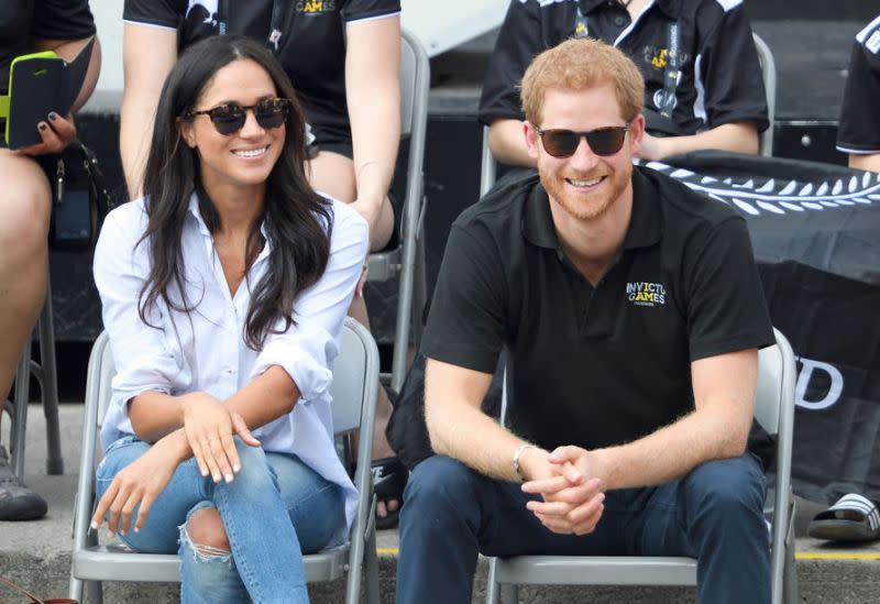 Le prince Harry et Meghan Markle ont d’abord été pris en photo ensemble aux Jeux Invictus le 25 septembre [Photo: Getty]