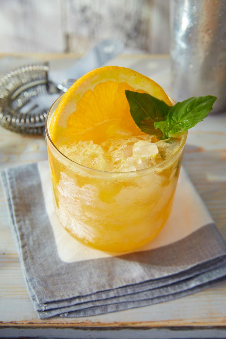 Basil Bourbon Orange Smash