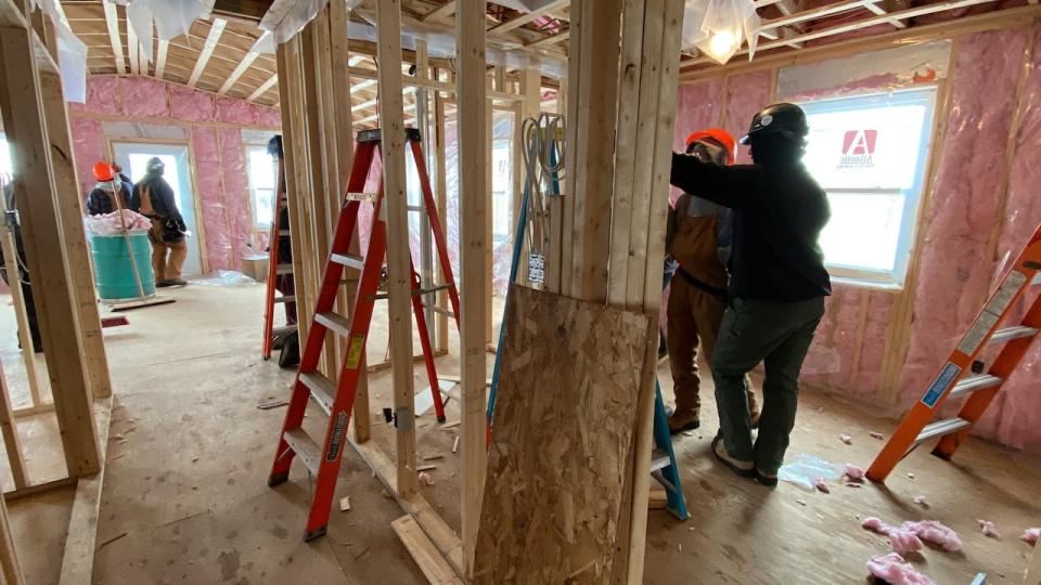 Tiny Homes being built by students in PEI as part of the Construction Association's Discover Carpentry program.