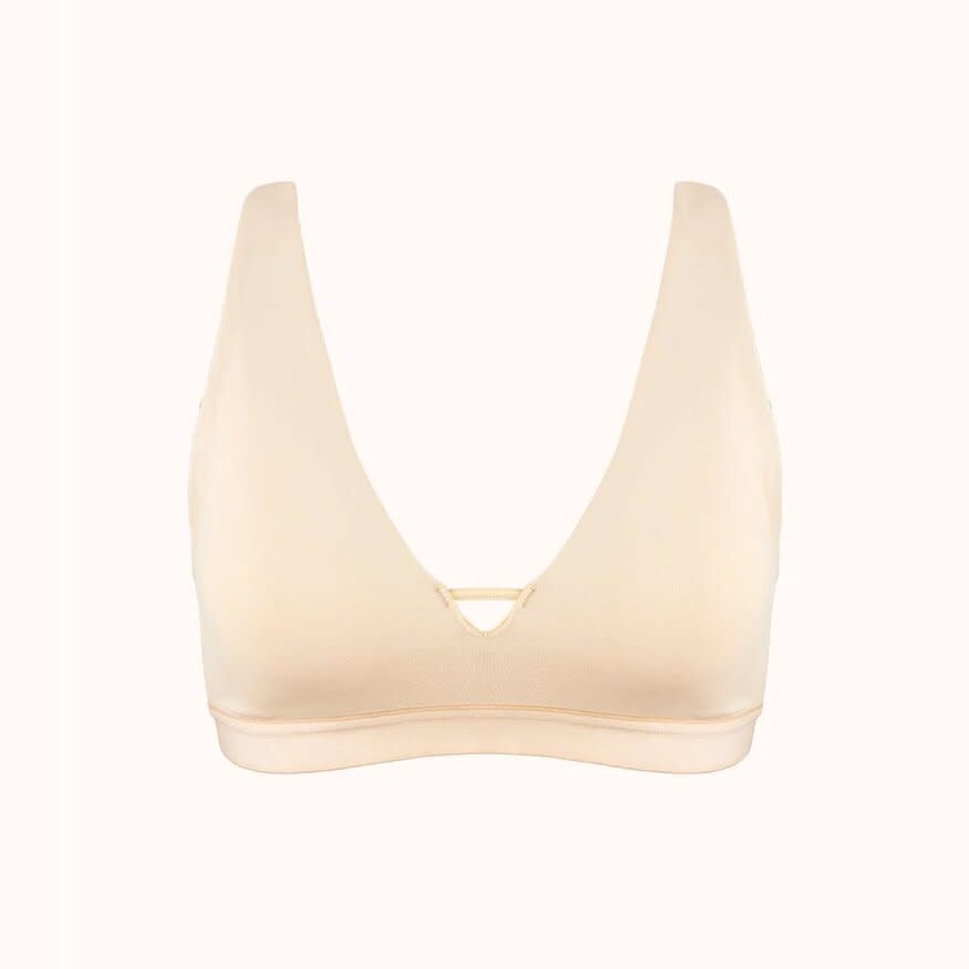 Lively The Eco Deep V Bralette Toasted Almond