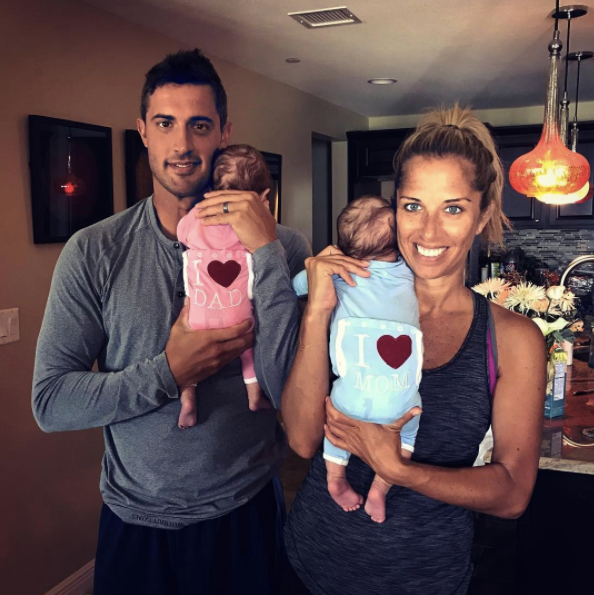  Matt Buschmann and Sara Walsh with their twins.