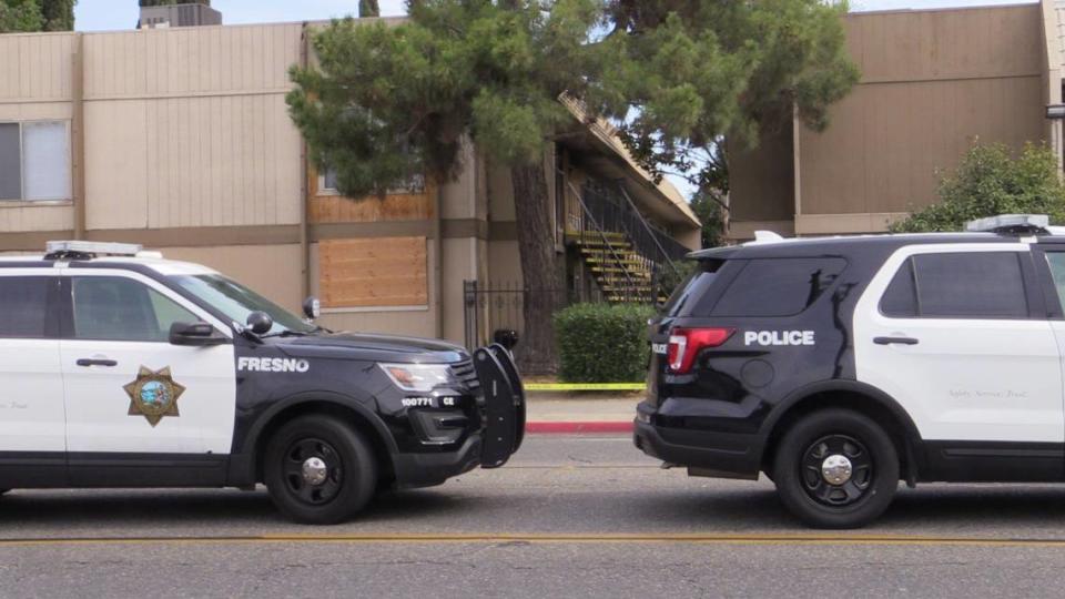 A man was shot and killed at a Fresno, California apartment on Sunday, July 16, 2023.