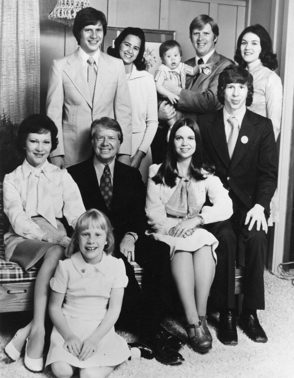 Jimmy Carter and his family in 1976