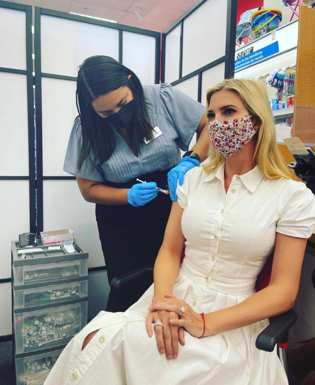 Ivanka Trump takes her second vaccine dose (Twitter @IvankaTrump)