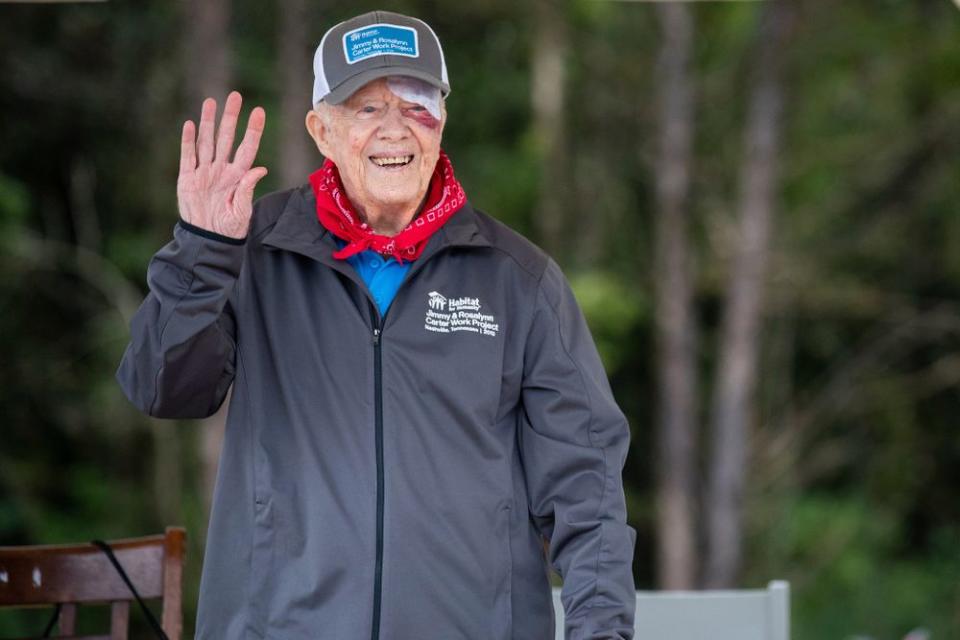 Former President Jimmy Carter in October at his annual volunteer project with Habitat for Humanity | Habitat for Humanity International/