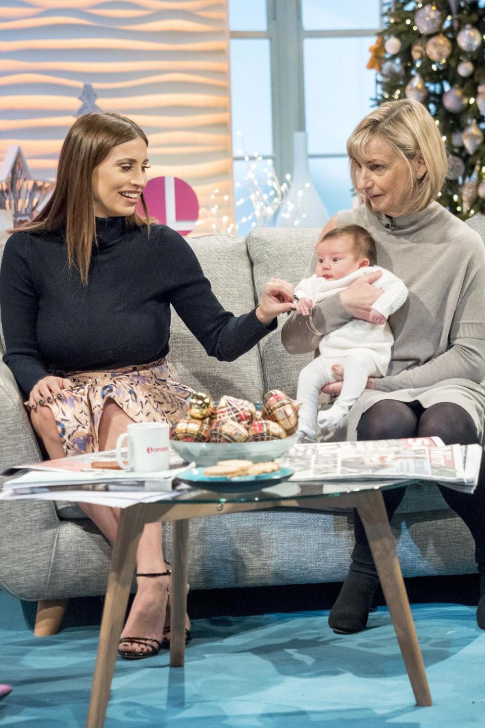 Mother's love: Ferne McCann with baby Sunday and her mother Gill (Ken McKay/ITV/Rex)