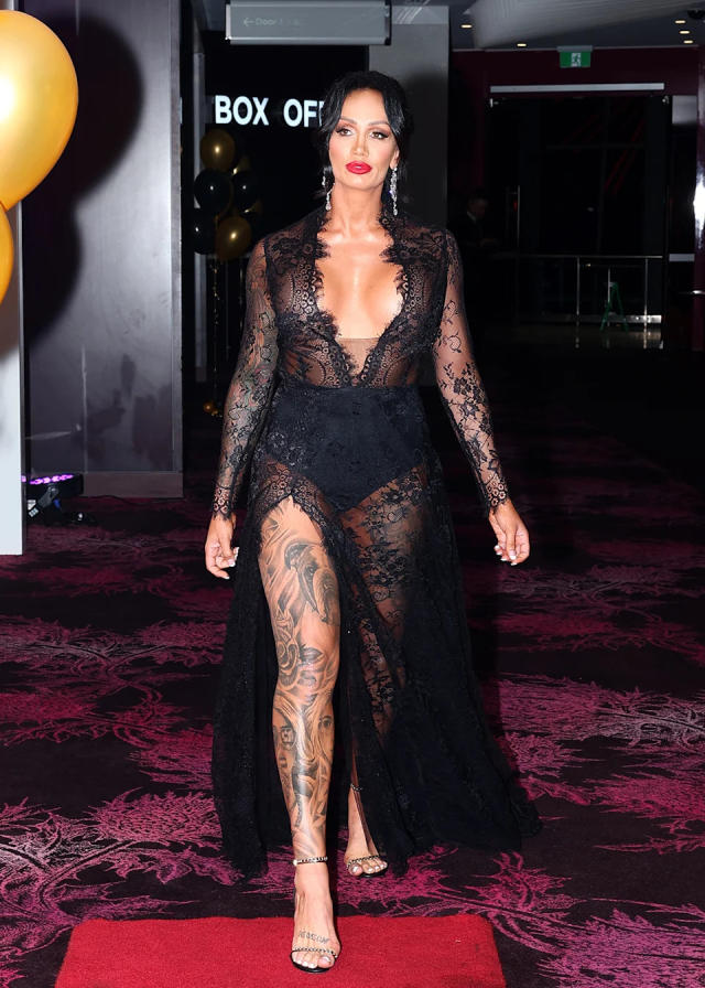 MAFS&#39; Hayley Vernon arriving at The Adult Industry Choice Awards.