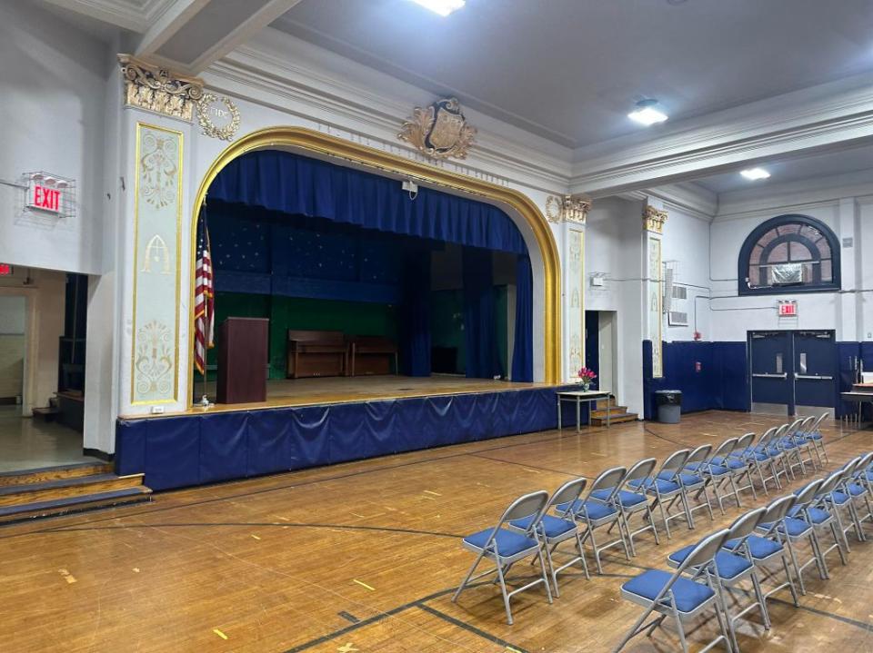 The auditorium at PS 145 was the site of a town hall meeting in January about the plan to move the special-needs West End Academy out its home of 13 years. Desheania Andrews / NYPost