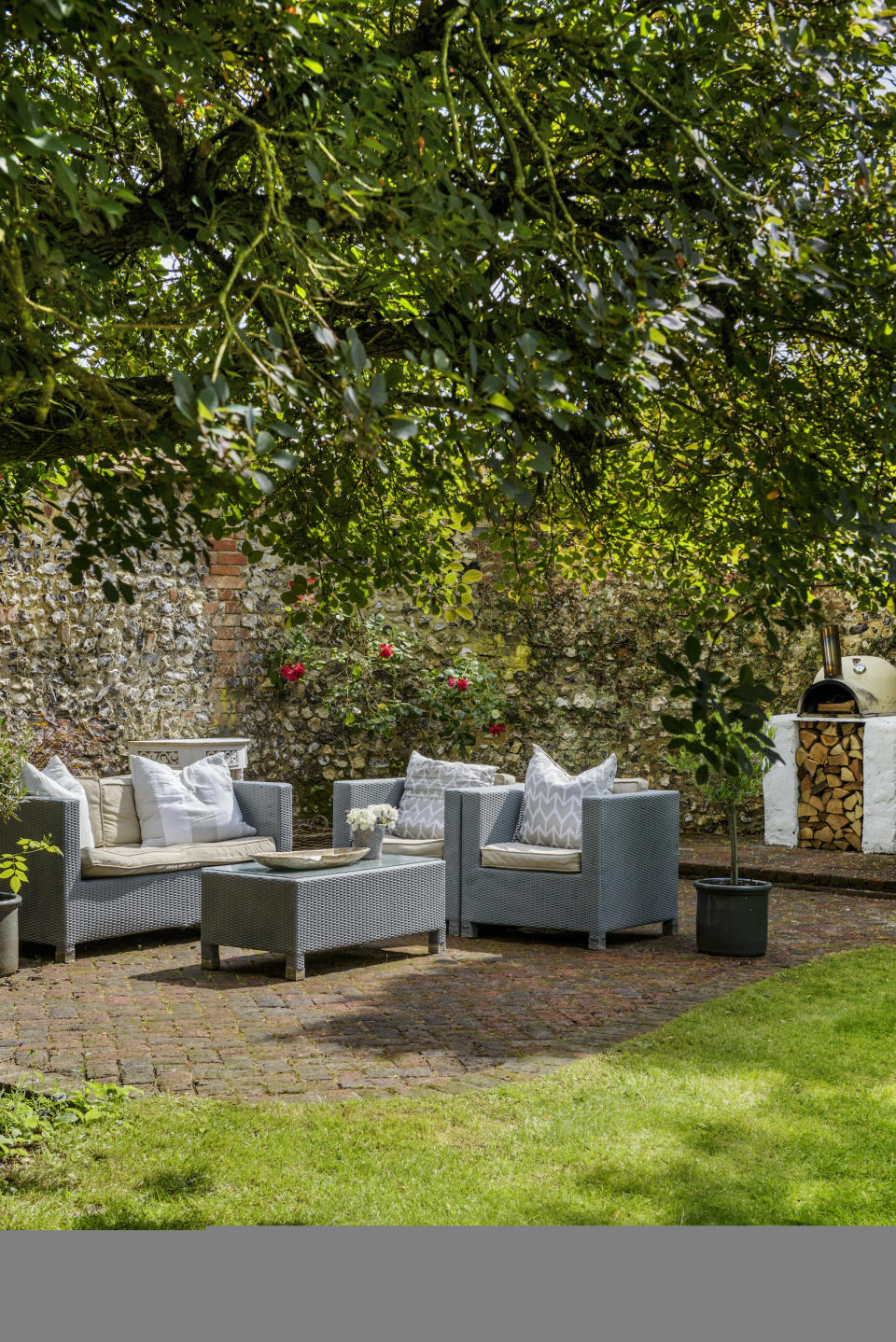 Set up a sheltered seating area