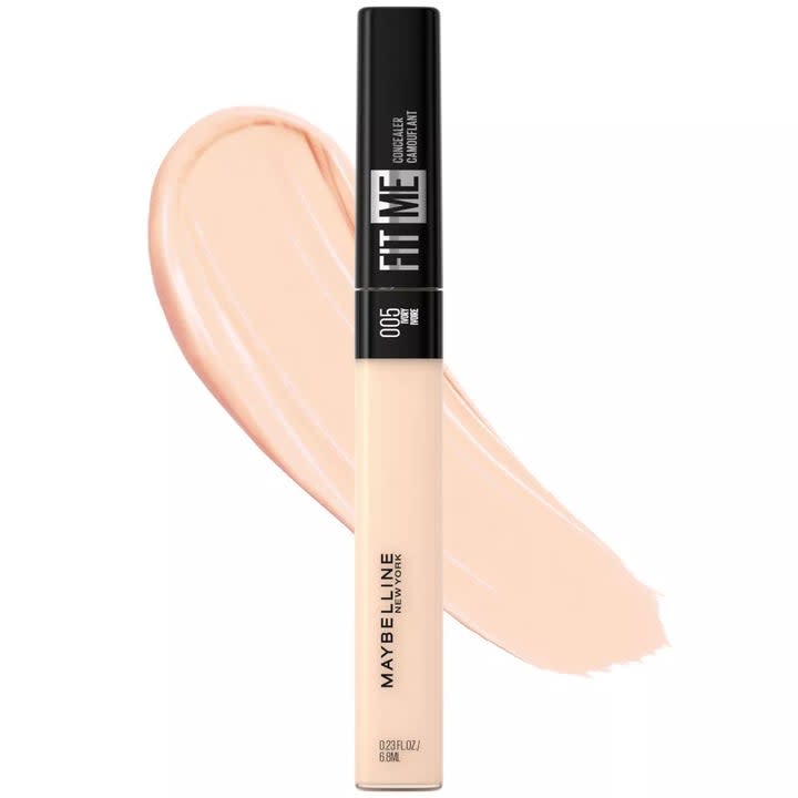 the concealer in a light shade