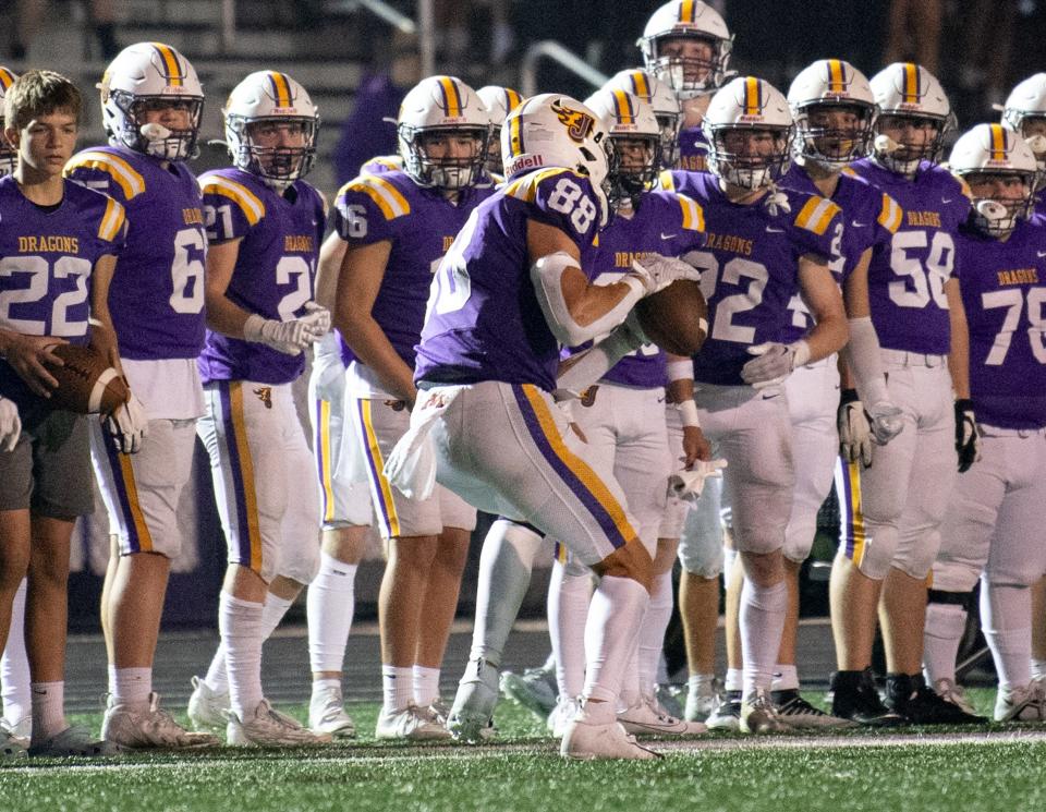 Jacob Simpson helped Johnston to a big win over Sioux City East on Friday and helped the Dragons secure a playoff spot.