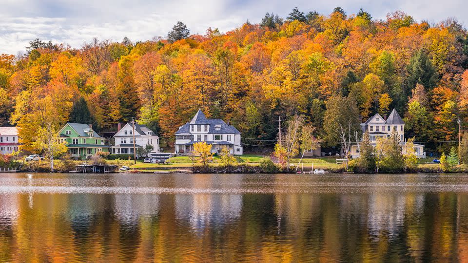 Fall is a beautiful time to visit Saranac Lake in New York. - benedek/E+/Getty Images