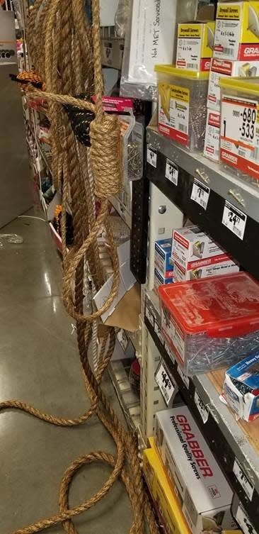 A noose was found hanging in the Home Depot on Miller Road by two sisters shopping for a birthday present for their mom.
