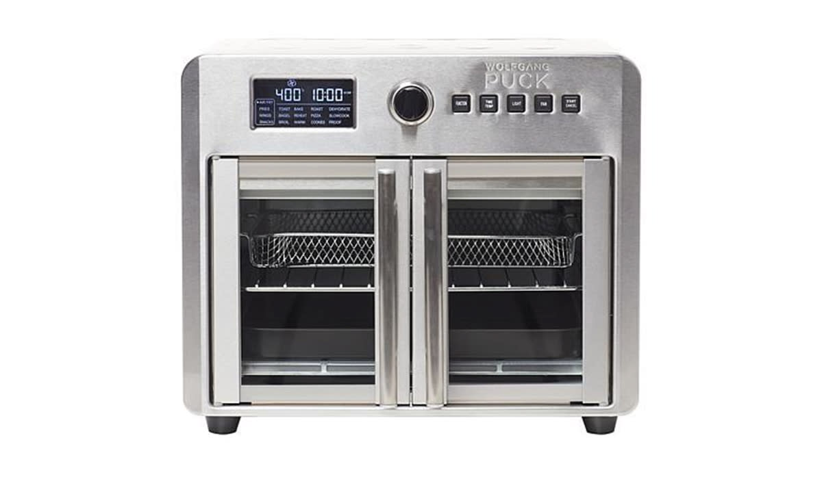 Silver french door air fryer toaster oven combo