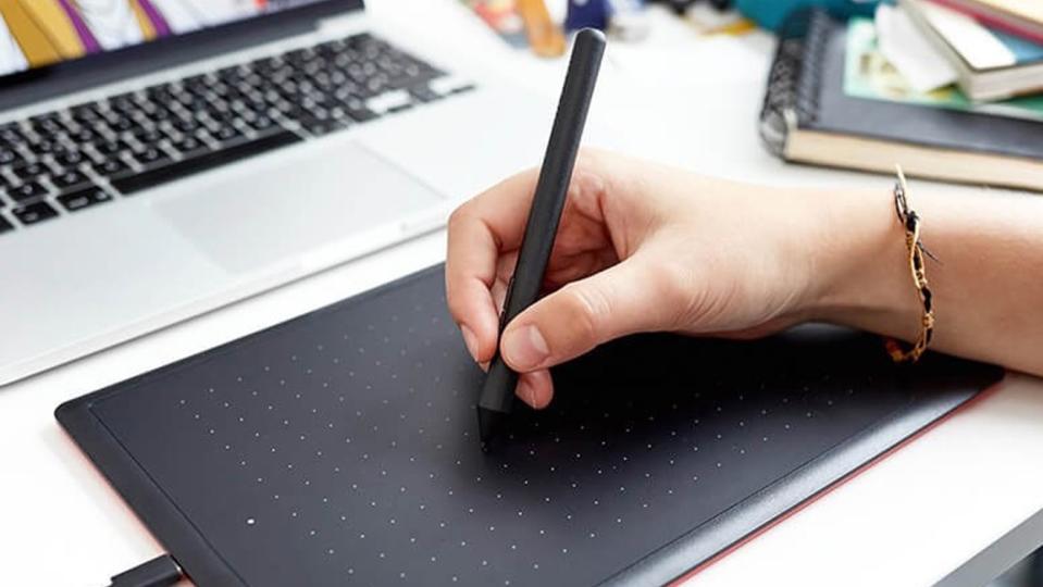 Person using Wacom One display