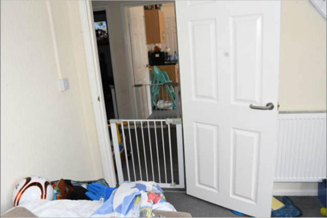 Logan Mwangi was kept in his room behind a baby gate after he tested positive for COVID. (PA)