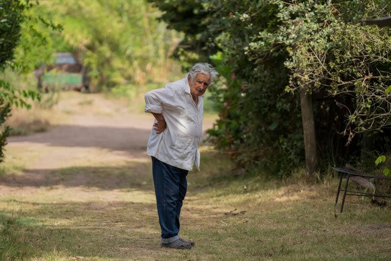El expresidente uruguayo José Mujica en su finca en Rincón del Cerro, Montevideo, el 25 de enero de 2023