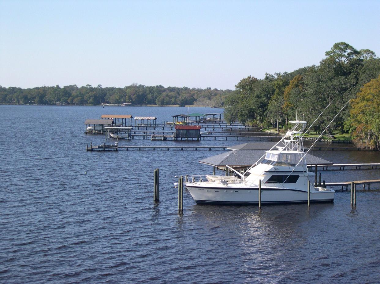 Docks and boats mark the shoreline of Doctors Lake in Clay County i the 2007 photo.