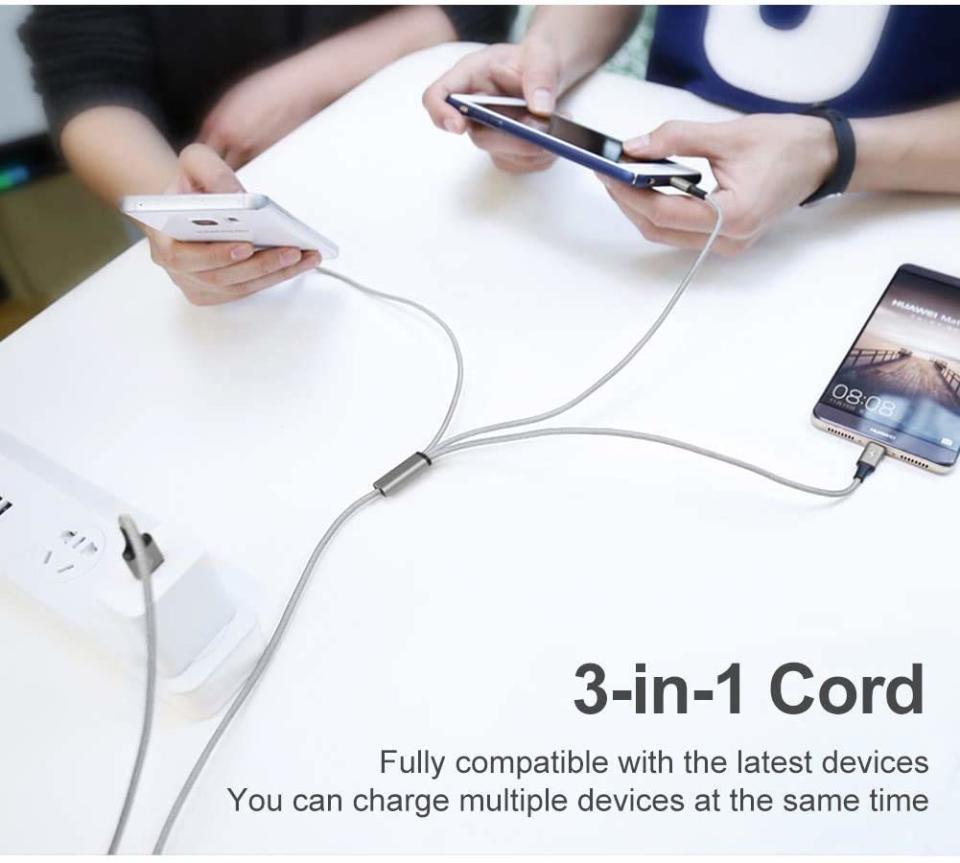 souina charging cable, text reads: 3-in-1 cord