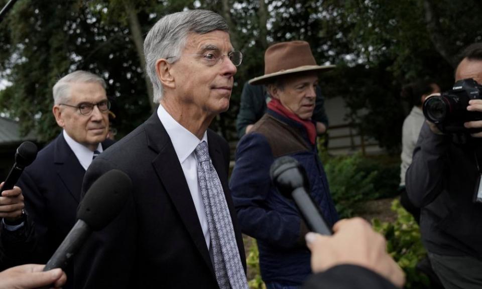 Bill Taylor arrives to testify at a closed-door deposition as part of the House impeachment inquiry.