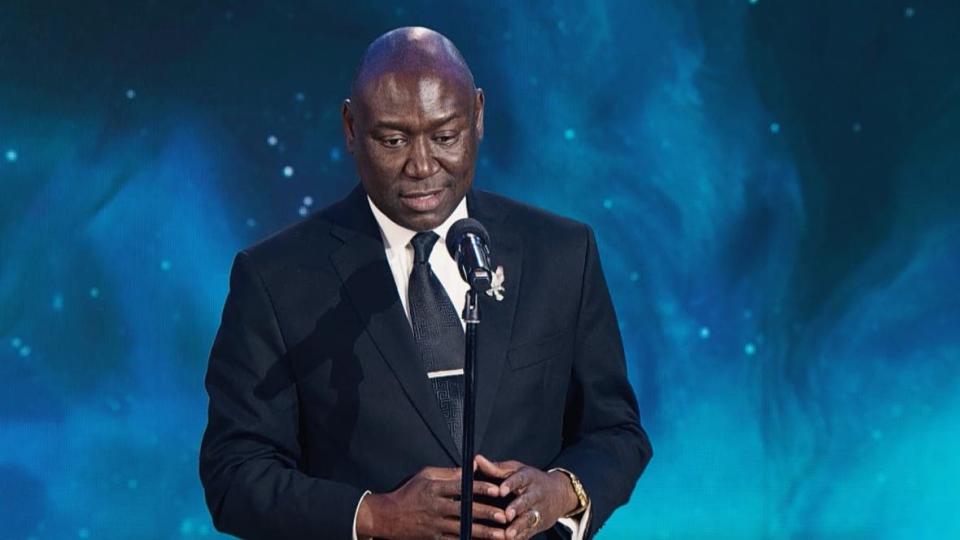 TheGrio Awards Justice Icon Ben Crump delivers a speech at theGrio Awards at the Beverly Hilton Oct. 22, 2022 in Beverly Hills. (Screenshot/theGrio)