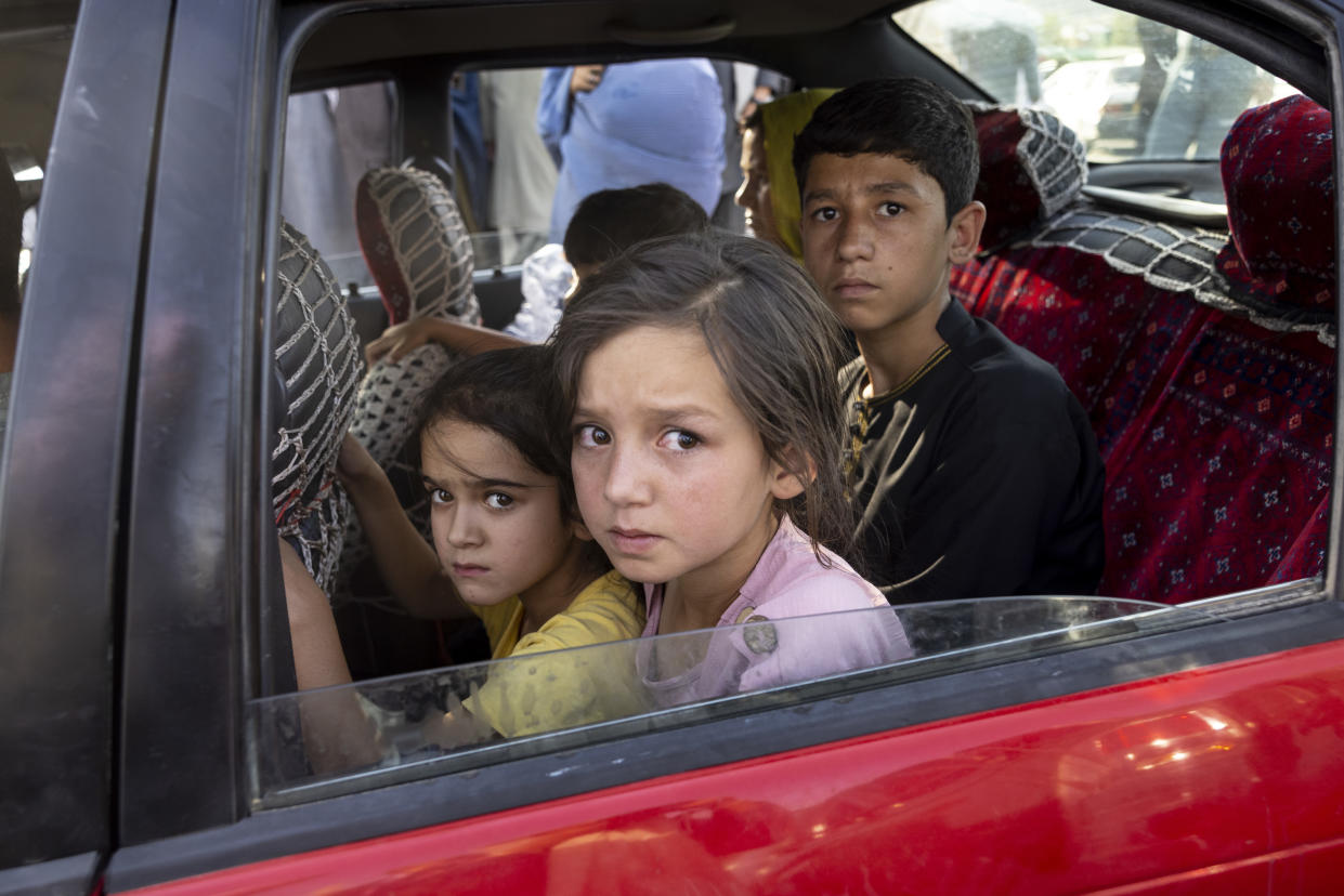 Displaced Afghan families 