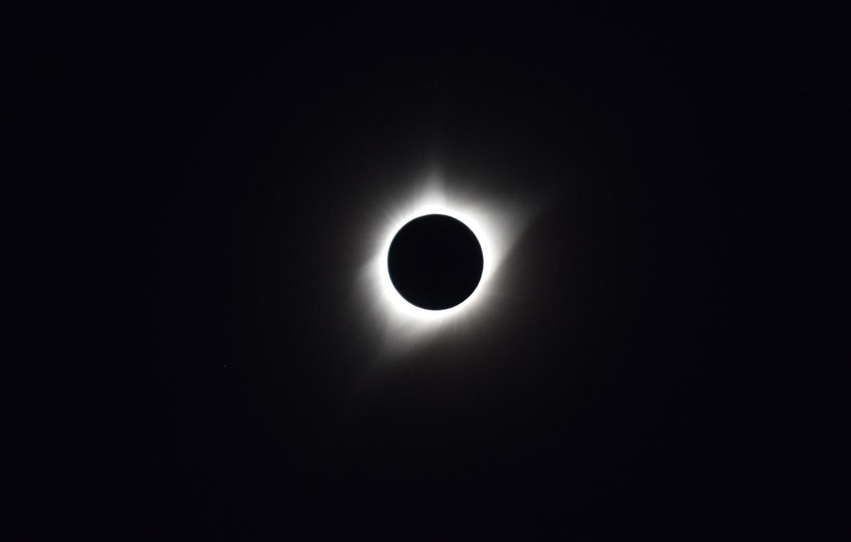 The solar eclipse seen from Glendo, Wyoming, on Aug. 21, 2017.