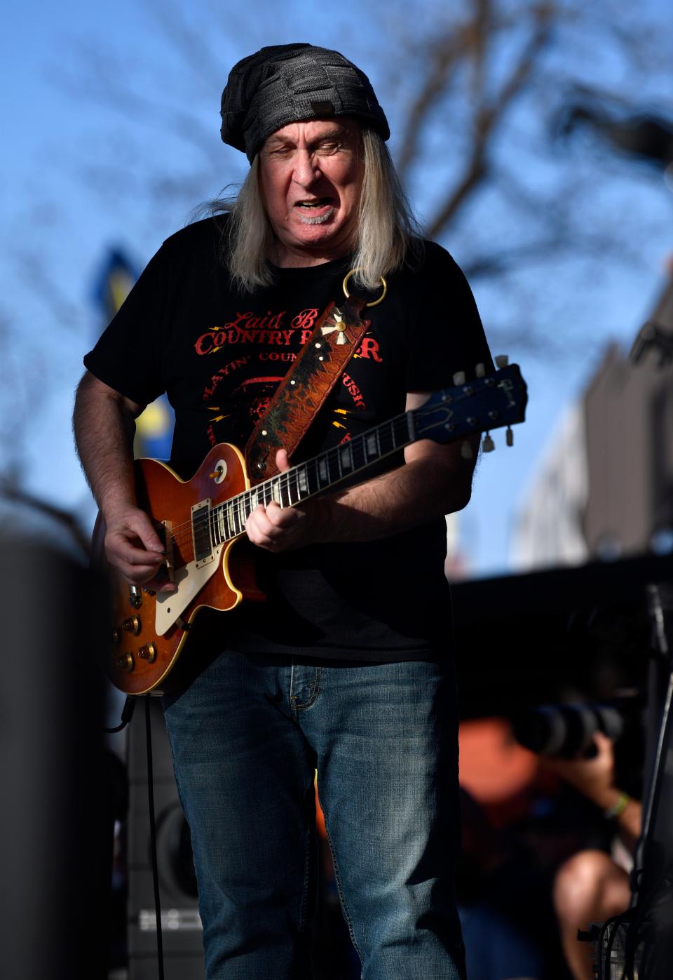 Kentucky Headhunters guitarist Greg Martin performs with the band during Friday's Outlaws & Legends Music Fest at the Back Porch of Texas.