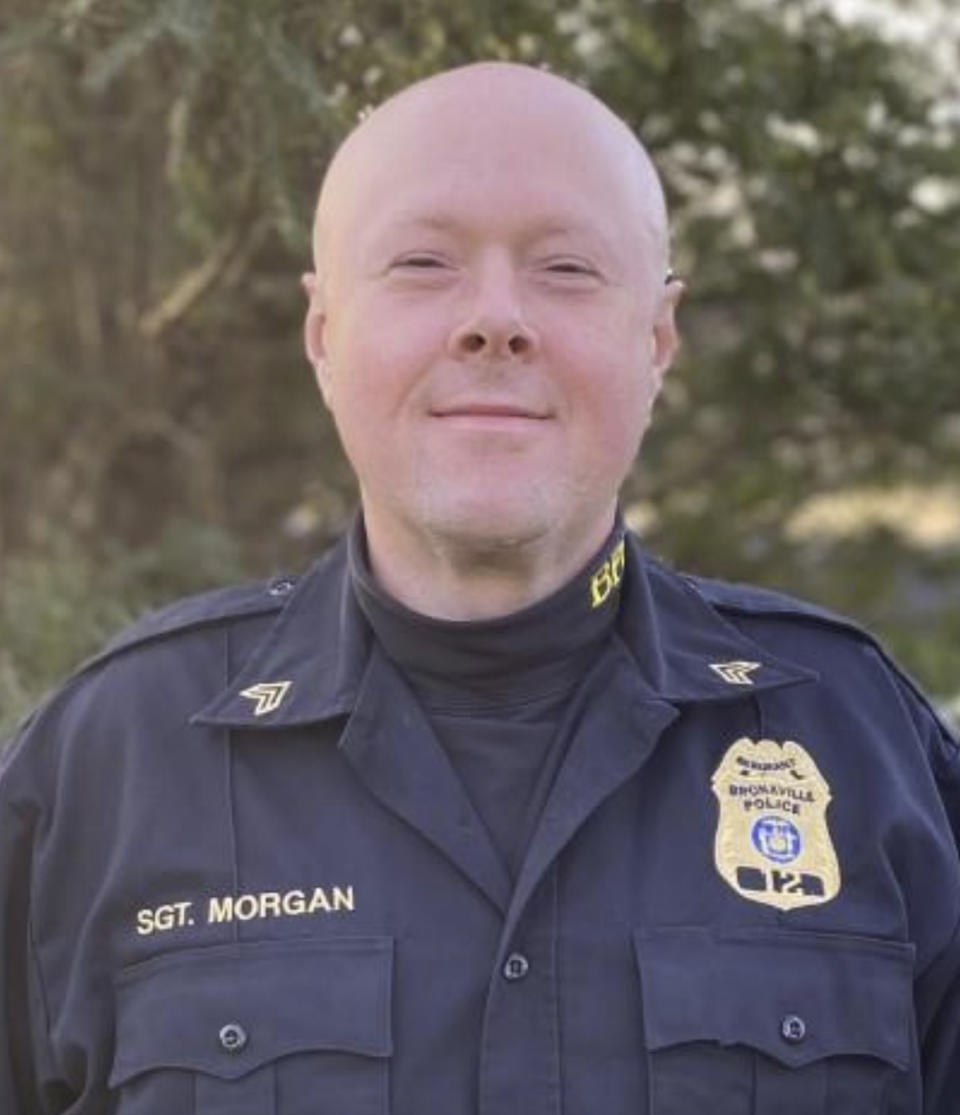 This photo provided by the Bronxville, N.Y., Police Department shows Watson Morgan, a sergeant with the department. Police officials said Morgan fatally shot his wife, Ornela Morgan, 43, and their sons before taking his own life. They were found dead in a suburban New York home on Saturday, Dec. 30, 2023. (Bronxville Police Department via AP)