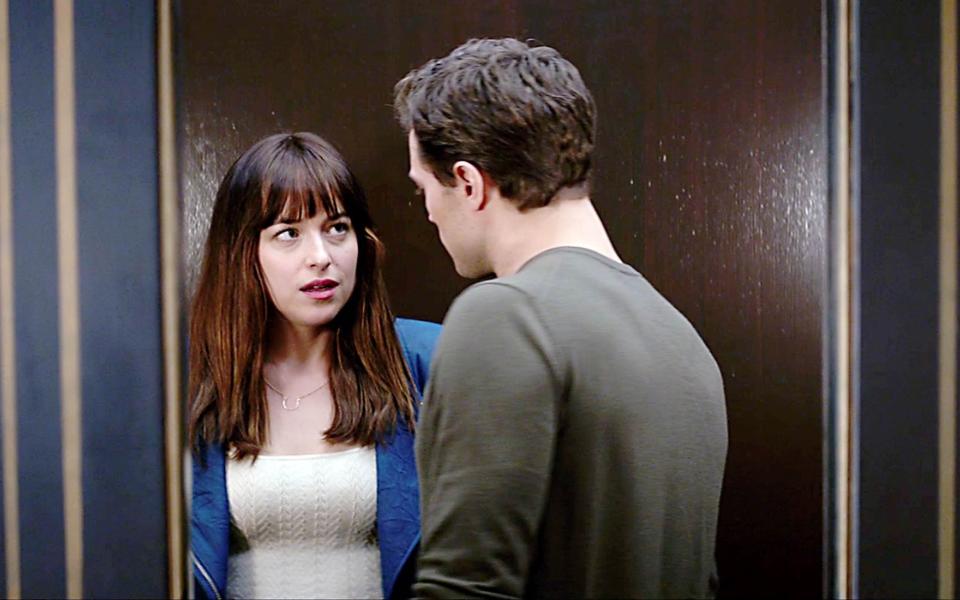 Dakota Johnson and Jamie Dornan in Fifty Shades of Grey