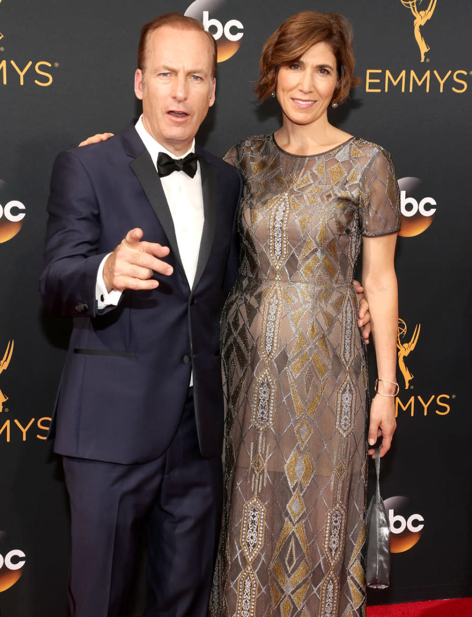 <p>Bob Odenkirk and Naomi Odenkirk arrive at the 68th Emmy Awards at the Microsoft Theater on September 18, 2016 in Los Angeles, Calif. (Photo by Getty Images)</p>