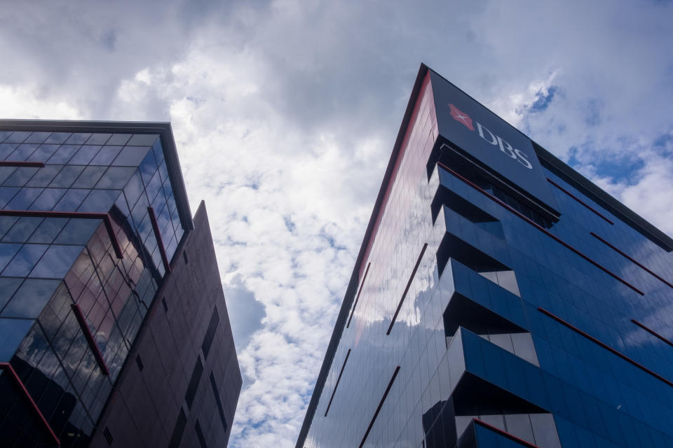 DBS Group Holdings Ltd. office building, in Singapore. (Photographer: Aparna Nori/Bloomberg)