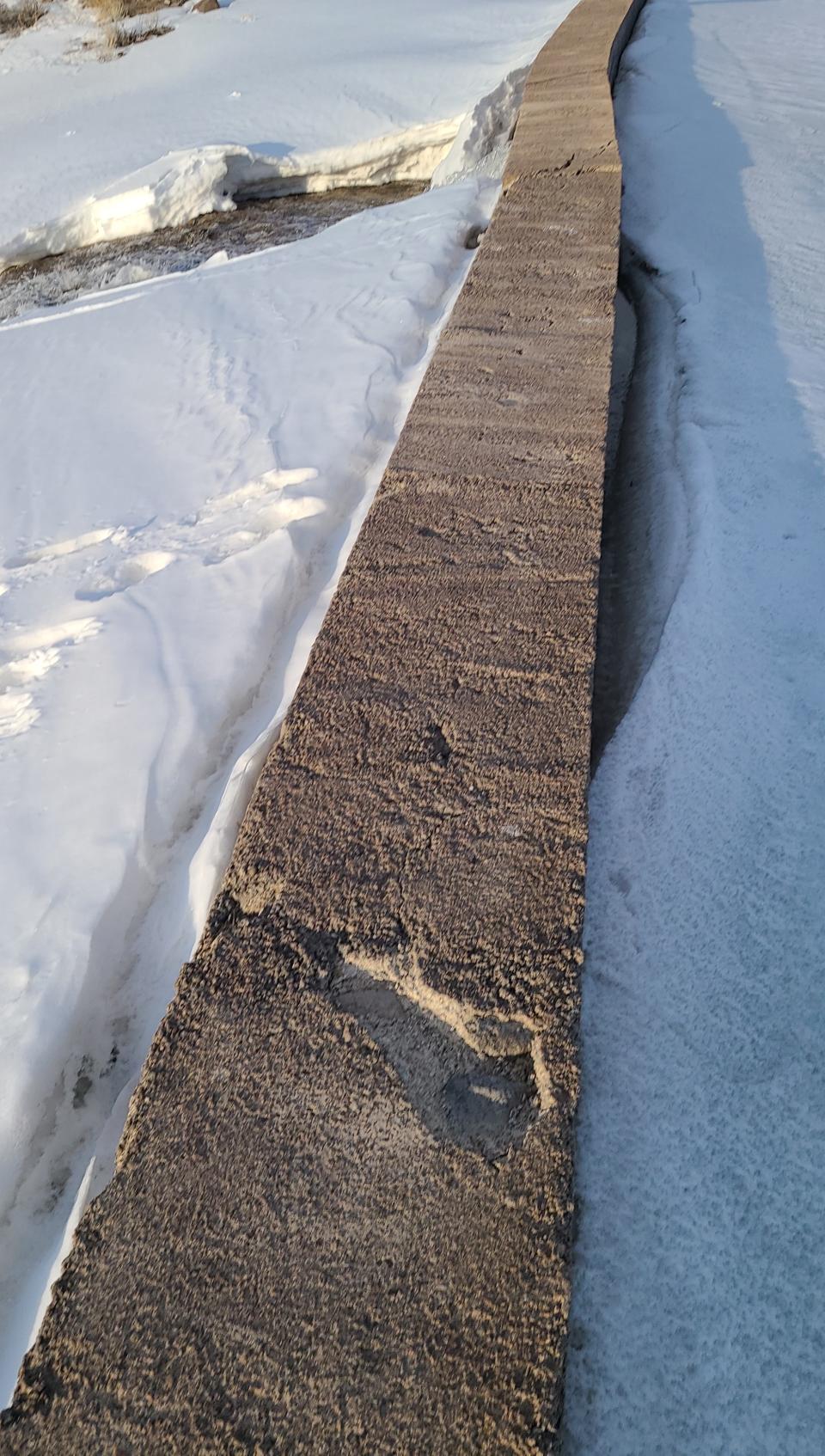 Panguitch Lake Dam suffered damage resulting in a crack in its upper portion (Courtesy: Dave Dodds / Garfield Co. Public Works)