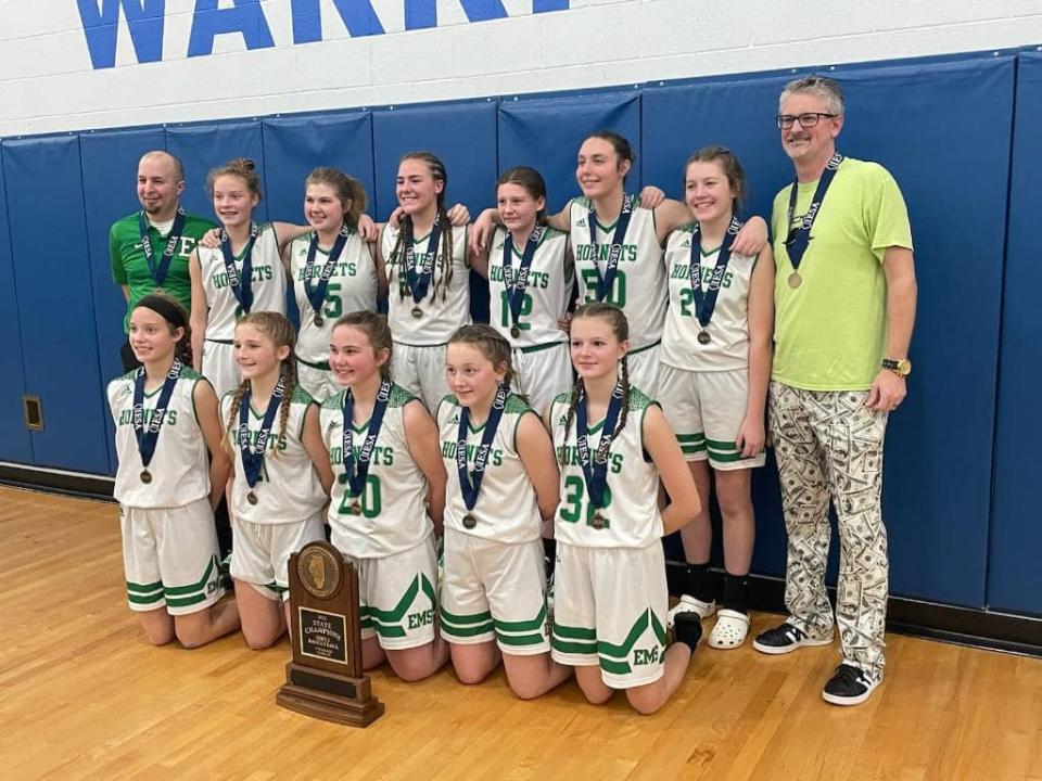 Eureka defeated Hillsboro 36-23 to win the eighth-grade Class 3A state championship at Germantown Hills Middle School on Dec. 15, 2022.