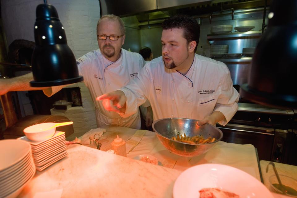 Piccolina Toscana owner Dan Butler, left, with former executive chef Robbie Jester, who left the restaurant in 2014.