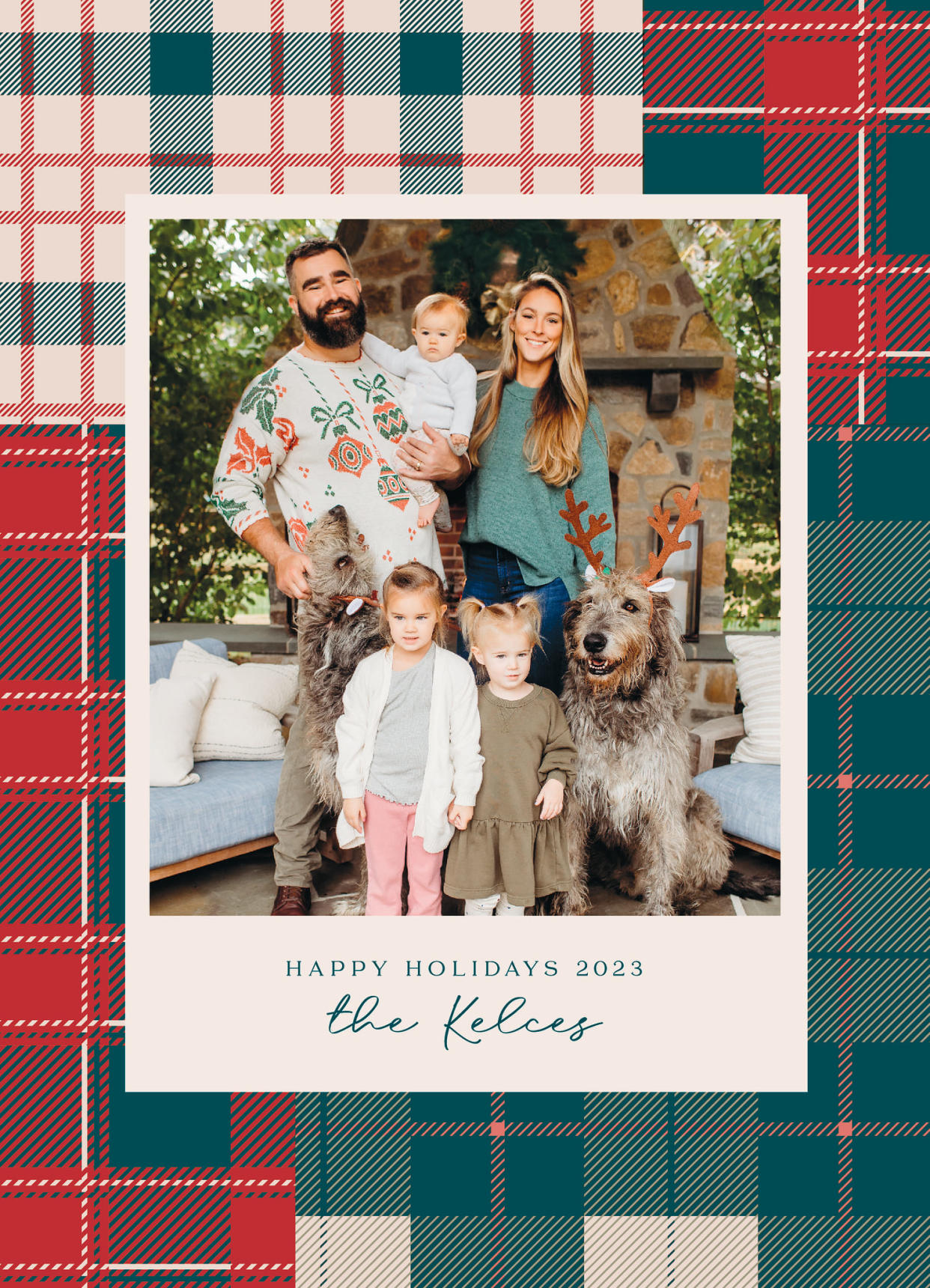 Happy holidays from the Kelces! (Minted / Megan Cash)