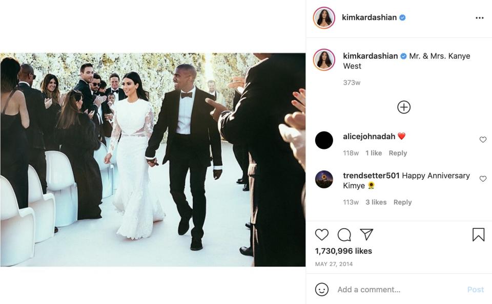 Kim Kardashian West married Kanye West in a custom Givenchy dress.