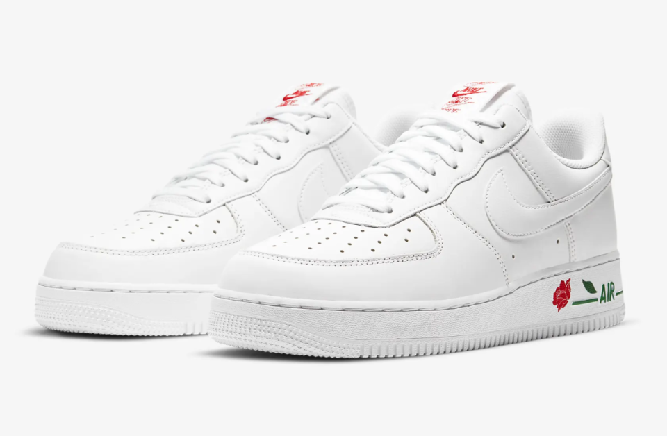 <p>Nike</p><p><strong>Why We Love It: </strong>It is hard to beat an all-white pair of Nike Air Force 1s, but the Swoosh has recently given extra love to the classic model lately. The Nike Air Force 1 has been re-released in several fan-favorite colorways as of late.</p><p><strong>How To Buy It: </strong>Online shoppers can choose between countless styles of the Nike Air Force 1 beginning at $110 in adult sizes on the <a href="https://clicks.trx-hub.com/xid/arena_0b263_mensjournal?event_type=click&q=https%3A%2F%2Fgo.skimresources.com%2F%3Fid%3D106246X1739800%26url%3Dhttps%3A%2F%2Fwww.nike.com%2Fw%2Fmens-air-force-1-low-top-shoes-5sj3yz7hf8eznik1zy7ok&p=https%3A%2F%2Fwww.mensjournal.com%2Fsneakers%2F10-sneakers-that-make-perfect-valentines-day-gifts%3Fpartner%3Dyahoo&ContentId=ci02d413bc8000263c&author=Pat%20Benson&page_type=Article%20Page&partner=yahoo&section=Asics&site_id=cs02b334a3f0002583&mc=www.mensjournal.com" rel="nofollow noopener" target="_blank" data-ylk="slk:Nike website;elm:context_link;itc:0;sec:content-canvas" class="link ">Nike website</a>.</p>