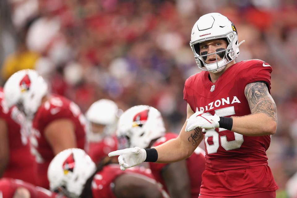 Tight end Trey McBride #85 of the Arizona Cardinals