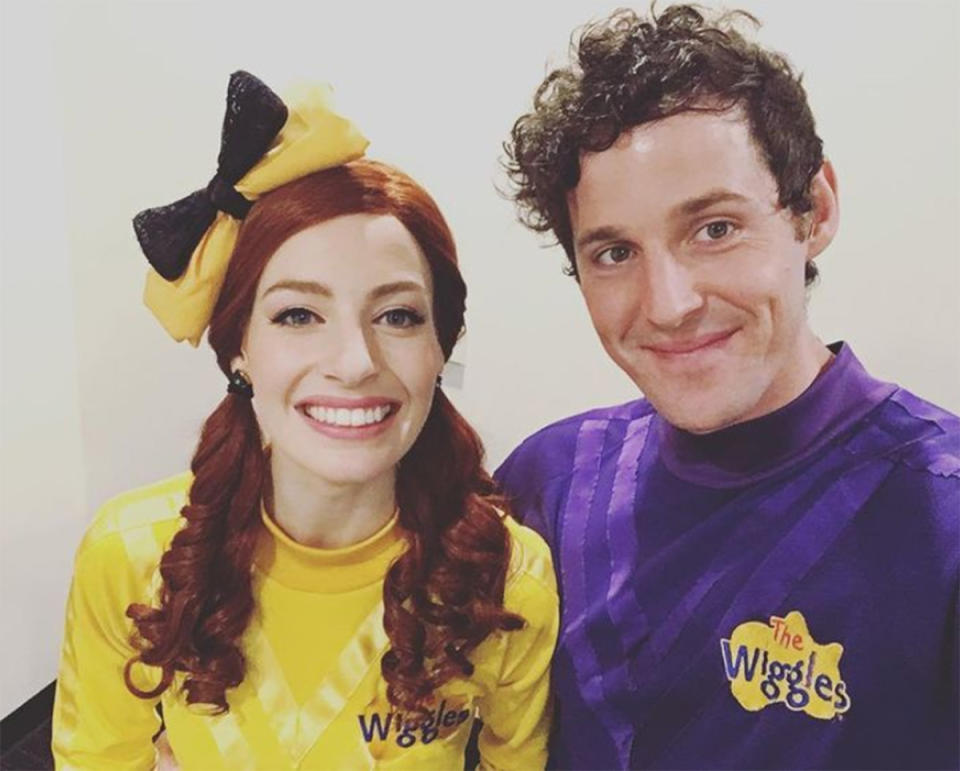 Lachlan Gillespie and Emma Watkins smiling for a selfie