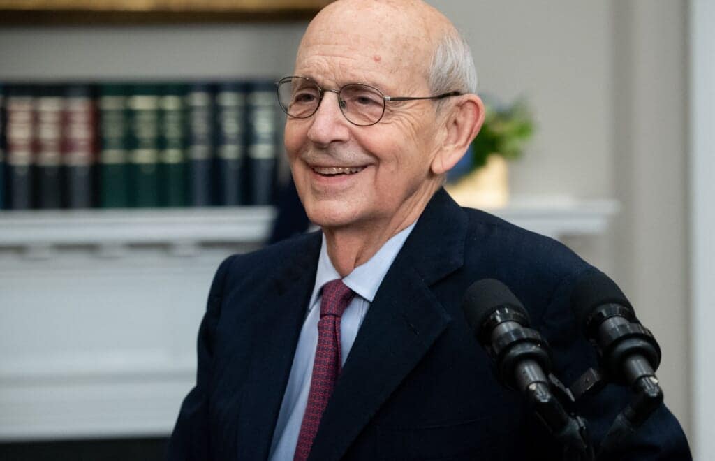 US Supreme Court Justice Stephen Breyer announces his retirement in the Roosevelt Room of the White House, in Washington, DC, on January 27, 2022. (Photo by SAUL LOEB / AFP) (Photo by SAUL LOEB/AFP via Getty Images)