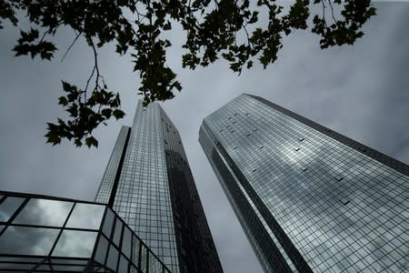 FILE PHOTO: The Deutsche Bank headquarters are pictured in Frankfurt