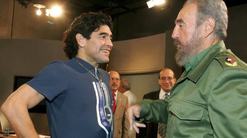 Maradona con Fidel