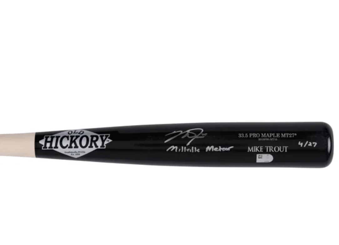 Mike Trout LA Angels Autographed Bat