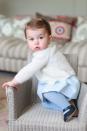 <p>For Princess Charlotte's first birthday, the Duchess took a series of portraits of her second child around their family's home, <a href="https://www.townandcountrymag.com/style/home-decor/a25646036/anmer-hall-prince-william-kate-middleton-george-louis-princess-charlotte-country-home/" rel="nofollow noopener" target="_blank" data-ylk="slk:Anmer Hall;elm:context_link;itc:0;sec:content-canvas" class="link ">Anmer Hall</a>. </p>