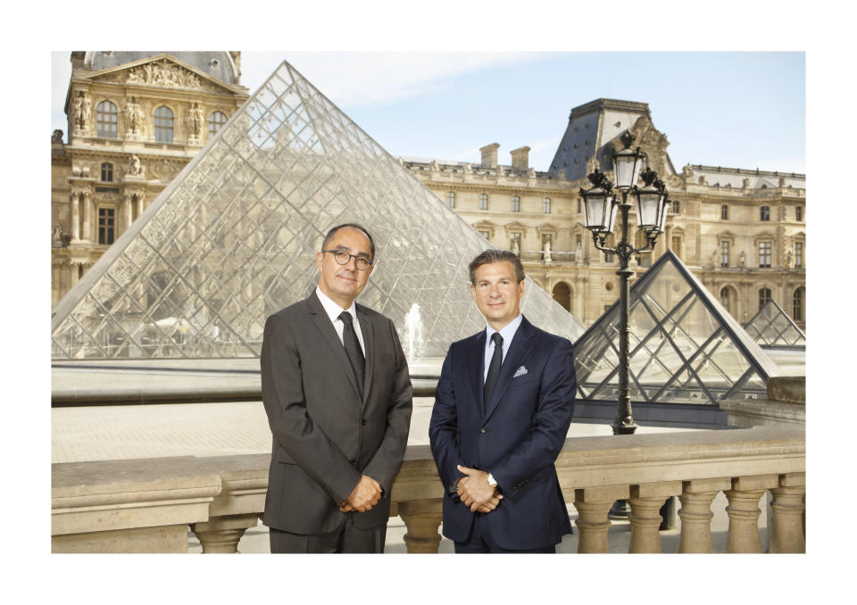 Jean-Luc Martinez of the Louvre and Louis Ferla of Vacheron Constantin