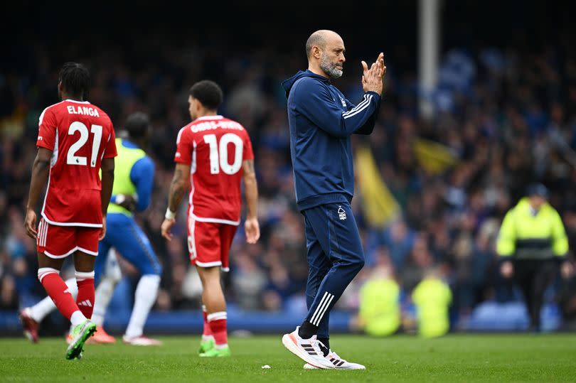 Nottingham Forest head coach Nuno Espirito Santo after defeat to Everton