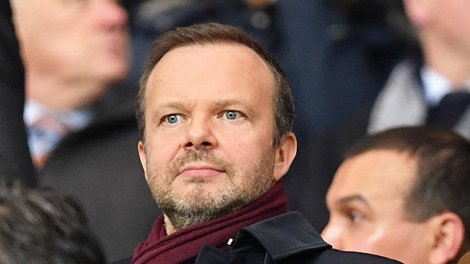 Seen here, Ed Woodward watches a match from the stands.