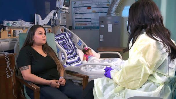 PHOTO: Two-year-old Jazlynmae Gonzalez just spent her birthday battling RSV in the pediatric ICU at the University of New Mexico Hospital in Albequrque. (ABC News)